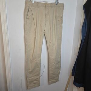 HM LOGG Mens Skinny Fit Chino Pants Tan Khaki Stretch Cotton 36x32 02906914